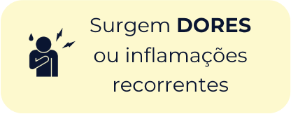 Surgem DORES ou inflamações recorrentes